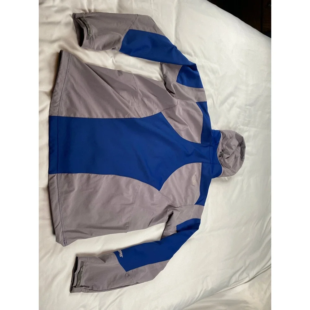 The North Face Flight Series Windstopper Jacket Mens XL Blue Grey Excellent Hood